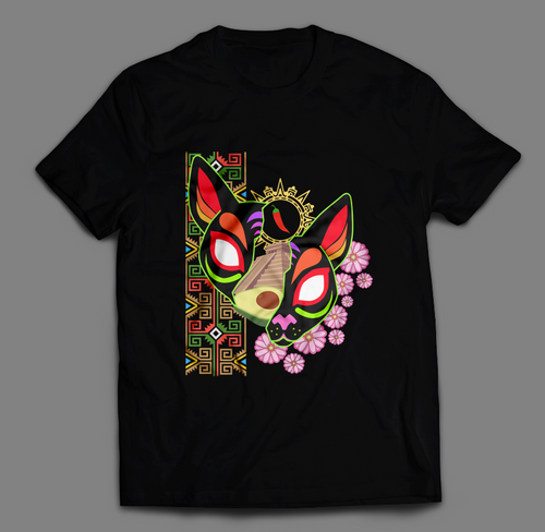 Camiseta Kitsune Raíces Mexicanas furry algodón 100%
